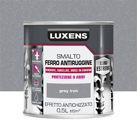 Smalto Antiruggine Luxens Grigio Ferro L Leroy Merlin