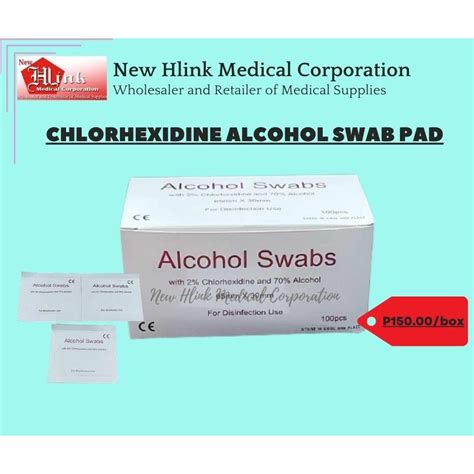 chlorhexidine alcohol swab pad shopee philippines
