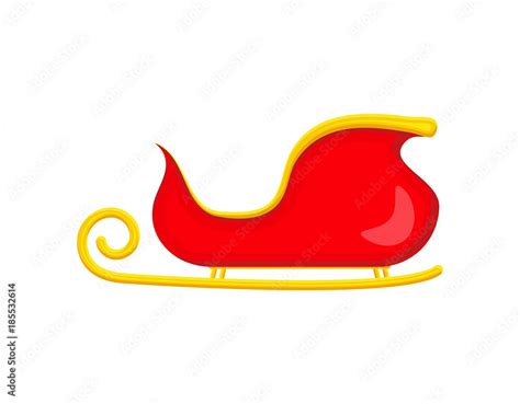 santa sleigh for christmas design isolated on white background Stock Vector | Adobe Stock