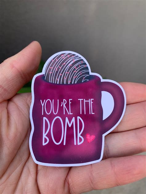 Youre the bomb vinyl sticker hot cocoa bomb decal I | Etsy