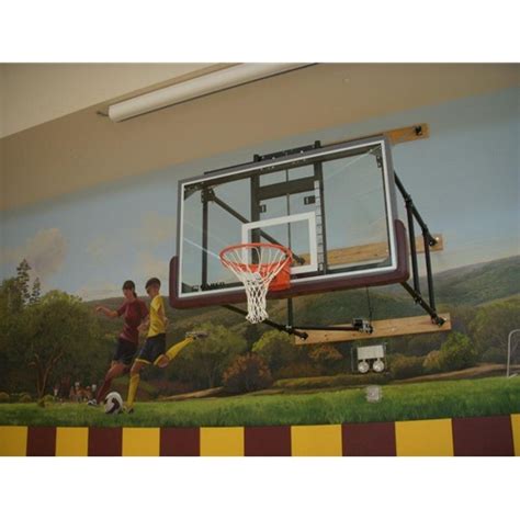 Wall Mounted Basketball Hoop With 72 Inch Backboard Gared