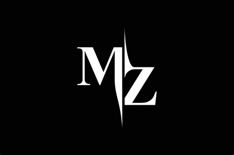 Mz Monogram Logo V5 By Vectorseller Thehungryjpeg