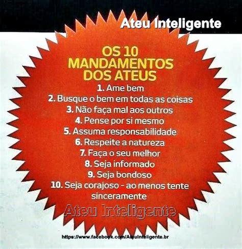 Ateu Inteligente Os Mandamentos Dos Ateus