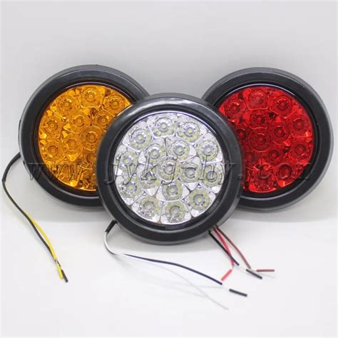 4 24v 12leds Luces Traseras De Camión Redondas Para Camión Led Camión