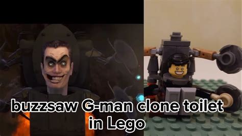 Buzzsaw G Man Clone Toilet In Lego Form Skibidi Toilet Full Tutorial Youtube