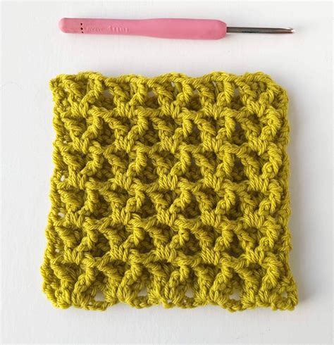 Reversible V Stitch Waffle Crochet Tutorial Annie Design Crochet Crochet Waffle Stitch Fpdc