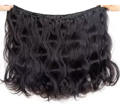 Cabelo Humano Liso Ondulado 40cm 50gr Telado Mega Entrelace