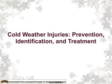 Cold Weather Injuries - PowerPoint Ranger, Pre-made Military PPT Classes