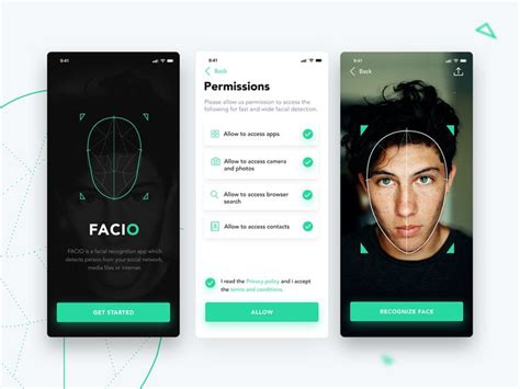 the app is designed to look like it has an image of a man's face on