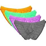 Barbra Mens Satin Bikini Briefs Panties S To Xl Silky Sexy Mens