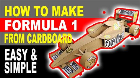 How To Make FORMULA 1 F1 Car From Cardboard EASY SIMPLE Pattern