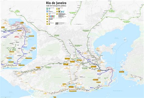 Rio de Janeiro transport map - Map of Rio de Janeiro transport (Brésil)
