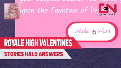 Royale High Valentines Halo Answers Youtube