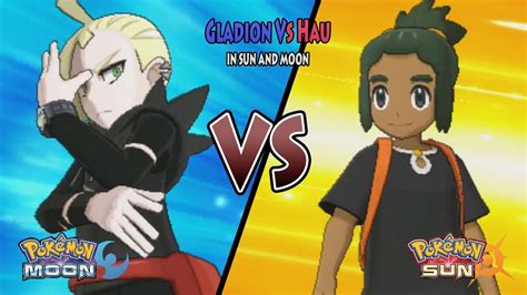 Pokemon Sun And Moon Gladion Vs Hau Vs Pokemon Rival Youtube