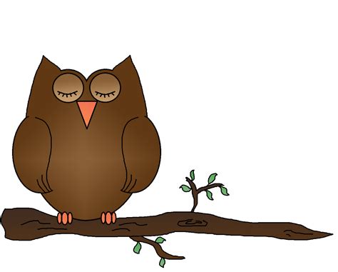 Owl sleeping owl clipart - Clipground