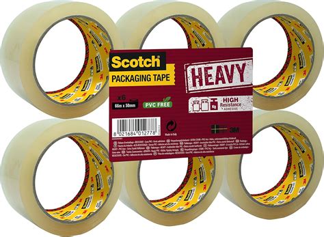 Scotch Heavy Duty Packaging Tape X Mm Clear Rolls Amazon Co