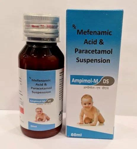 Paracetamol 250mg Mefenamic Acid 100 Mg Syrup At Rs 68 Bottle