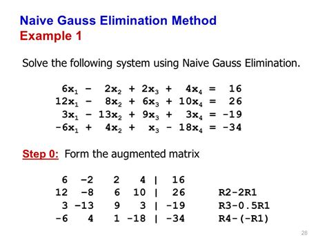 Eliminasi Gauss Jordan 4x4