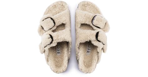 Birkenstock Arizona Big Buckle Shearling Sandals Lyst Uk