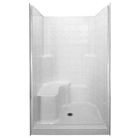 Ella Basic 48 In X 36 75 In X 79 5 In Alcove 3 Piece Shower Kit With