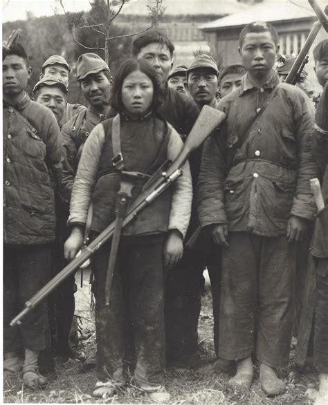 Original Press Photo Chinese Peasant Soldiers Captured By Japanese