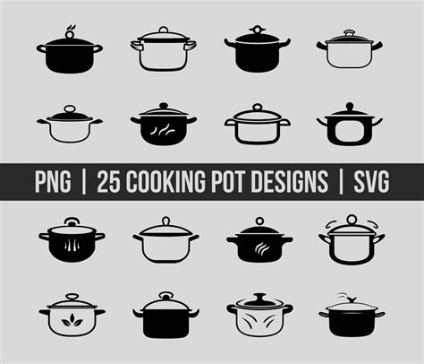 Kitchen Svg Cooking Svg Kitchen Clipart Cooking Utensils Svg Pot