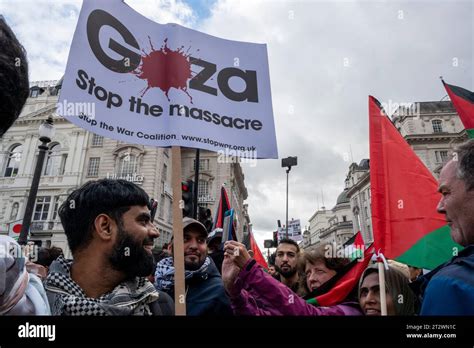 Manifestación contra la Guerra de Gaza de Israel Londres Reino Unido