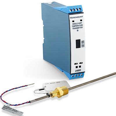 Rosemount 214C Thermocouple Temperature Sensor And 248 Rail Mount