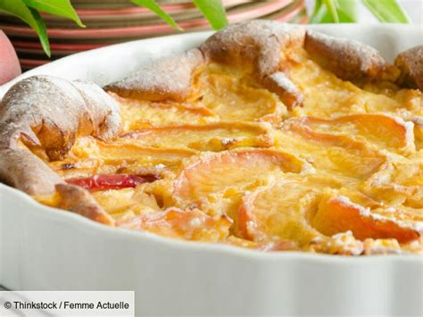 Clafoutis aux pêches découvrez les recettes de cuisine de Femme