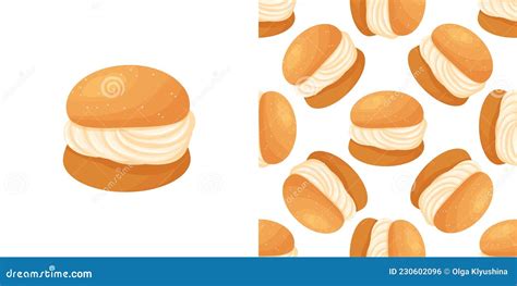 Swedish Sweets Pepparkakor Ginger Cookies On A White Background Vector