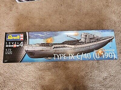 REVELL 1 72 Scale Type IX C 40 U190 German Submarine Plastic Model Kit