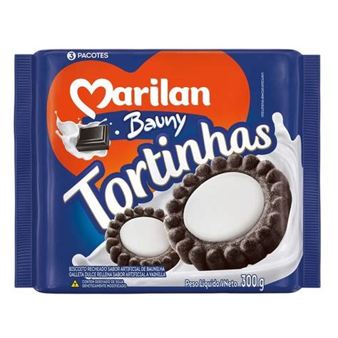 Biscoito Tortinhas Sabor Baunilha E Chocolate Bauny Shopee Brasil