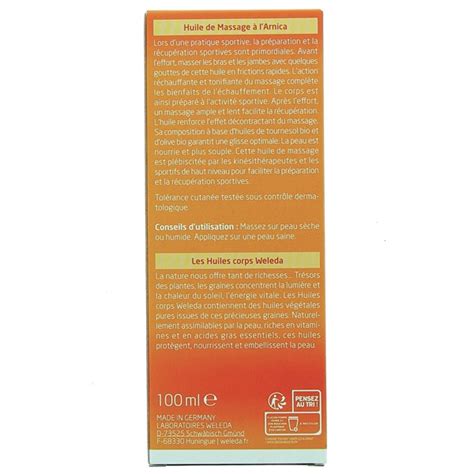 Huile De Massage L Arnica Ml Weleda