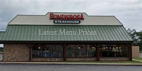 Ponderosa Menu Prices & Calories – Fresh Menu Prices