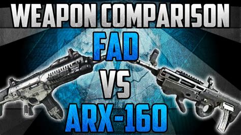 Cod Ghosts Arx 160 Vs Fad Weapon Comparison Best Assault Rifle