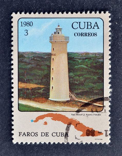 Cancelled Postage Stamp Printed By Cuba That Shows Roncali San