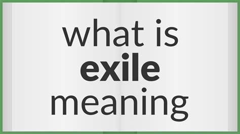 Exile Definition