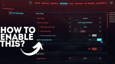 Increasing FPS In Cyberpunk RTX 2050 Enabling DLSS Frame Generation