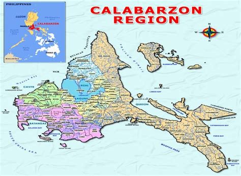 Calabarzon Physical Map 17a