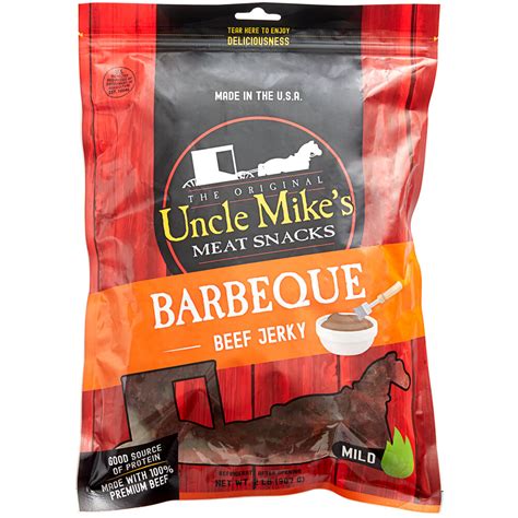 Uncle Mike S Bbq Flavor Beef Jerky Lb Bag Case