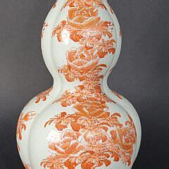 Large Antique Japanese Or Chinese Imari Export Porcelain Double Gourd