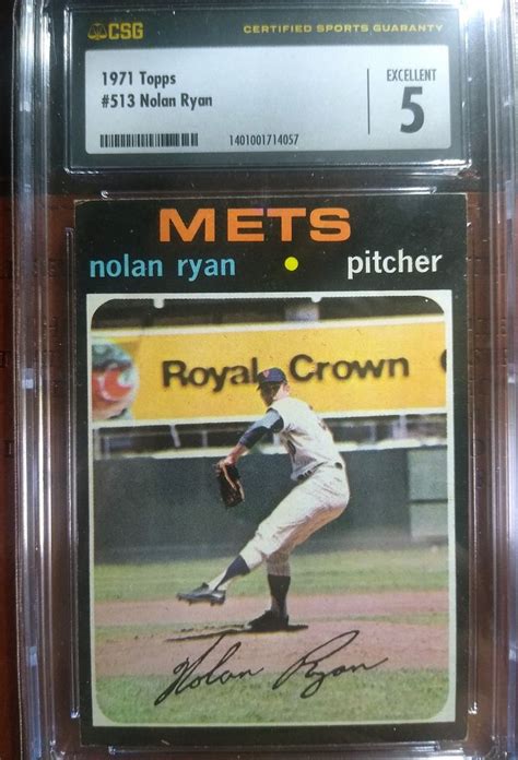 1971 Topps Nolan Ryan 513 New York Mets CSG 5 EX Etsy In 2023 Nolan