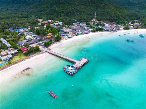 Aerial View of Malibu Beach in Koh Phangan, Thailand Stock Photo ...