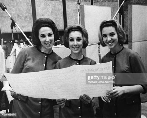 Singing group The Paris Sisters recording their song 'Let Me Be The ...