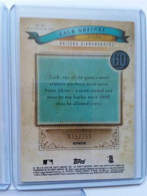 2019 Topps Gypsy Queen 62 Zack Greinke For Sale Online EBay