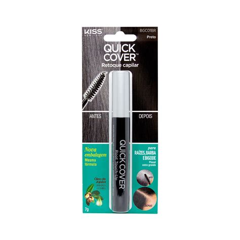 Retoque Capilar De Raiz Kiss New York Gray Hair Touch Up Preto