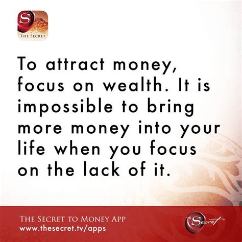 To Attract Money Focus On Wealth It Is Impossible To Bring More Money