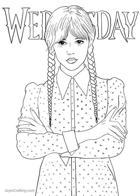 Wednesday Addams Addams Family Coloring Pages