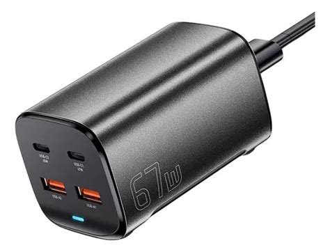 Carregador Rápido Gan3 Pro Desktop De 67w Da Baseus 4 Usb