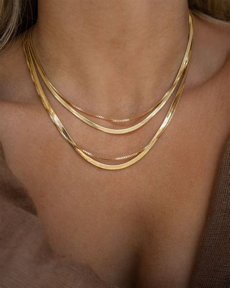 Elegant Gold Necklace Dainty Necklace Layered Stacked Necklaces Gold